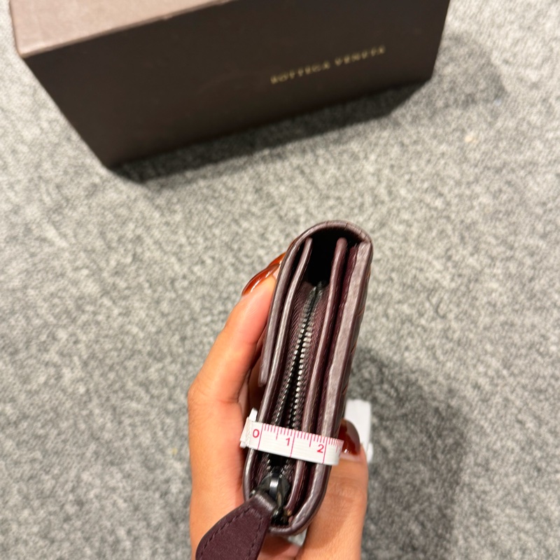 Bottega Veneta紅棕色長夾-4