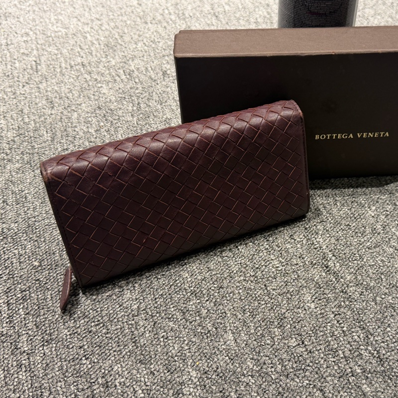 Bottega Veneta紅棕色長夾-11