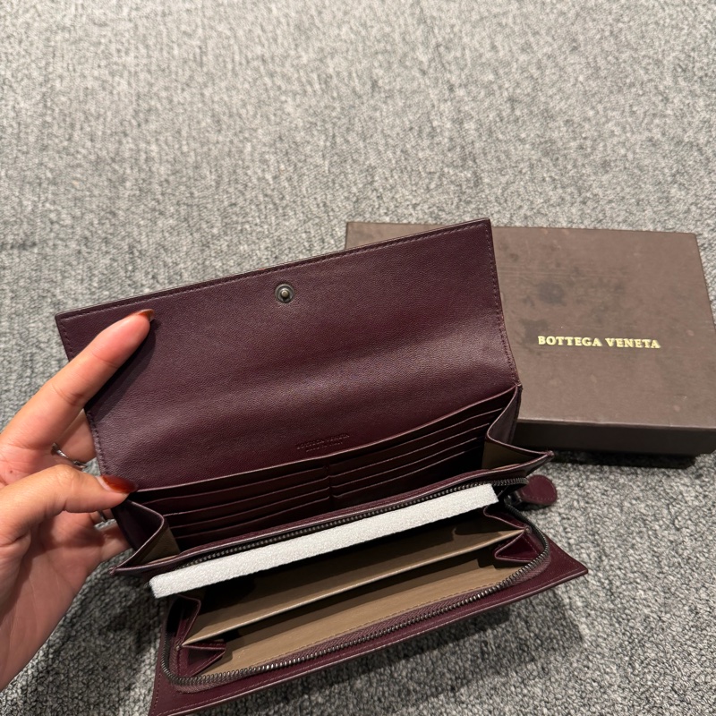 Bottega Veneta紅棕色長夾-14