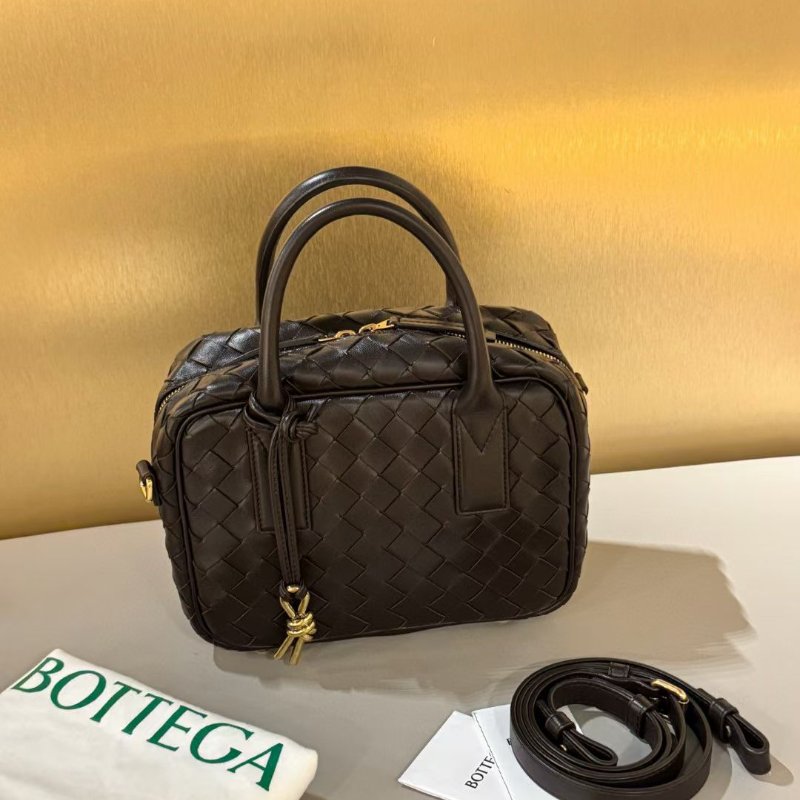 BV Getaway 巧克力棕 編織 小號公事包17.5*23.5*9cm 99新配件塵袋肩帶 塵袋-1