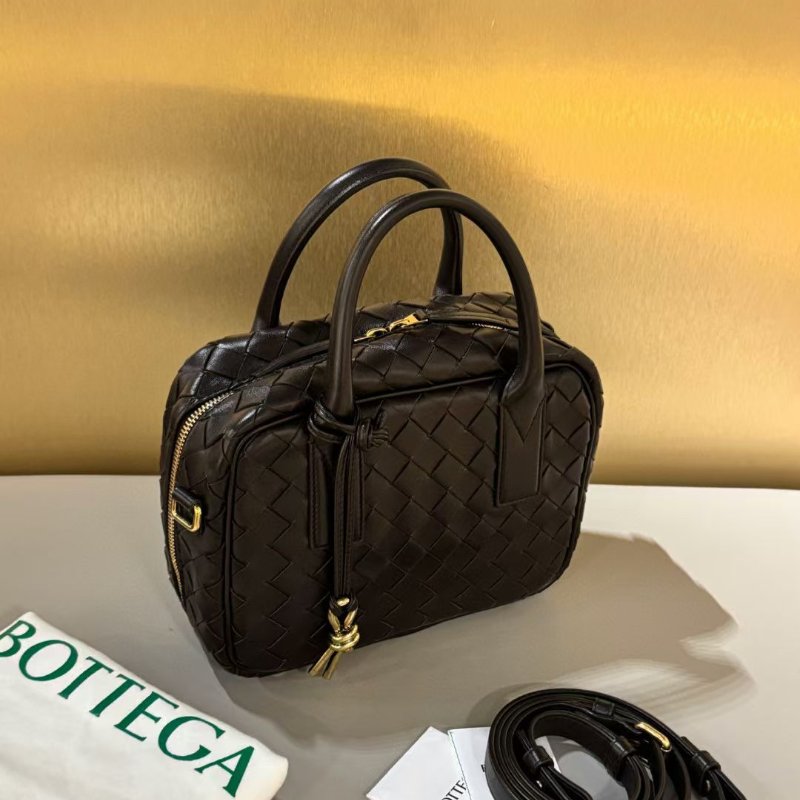 BV Getaway 巧克力棕 編織 小號公事包17.5*23.5*9cm 99新配件塵袋肩帶 塵袋-2