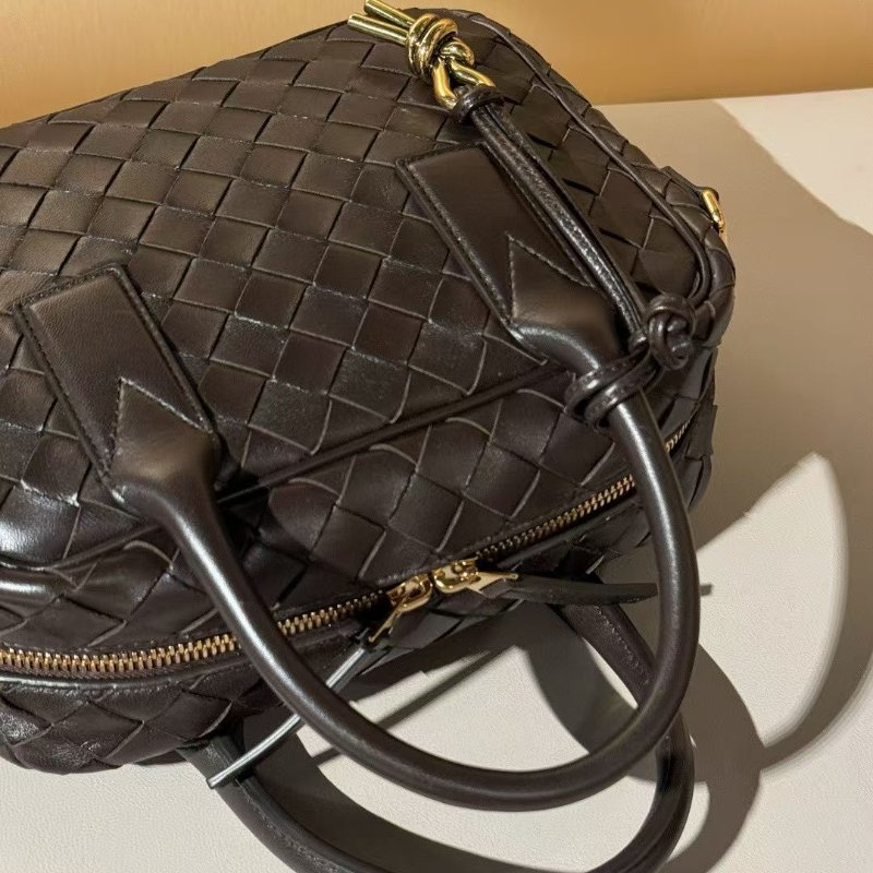 BV Getaway 巧克力棕 編織 小號公事包17.5*23.5*9cm 99新配件塵袋肩帶 塵袋-3