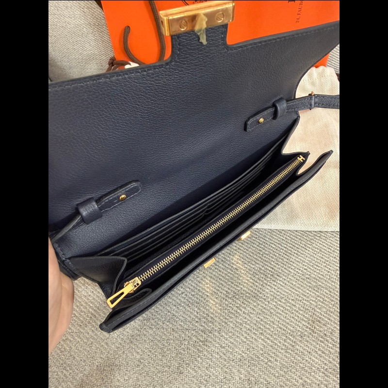 Hermes constance to go 夜晚藍金扣-1