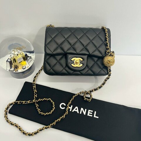 Chanel 金球方胖 硬底金片款