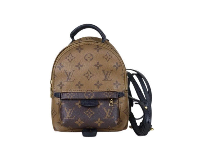 「JL精品代購」98新 LV 老花 拼接 小書包 ic芯片款-3