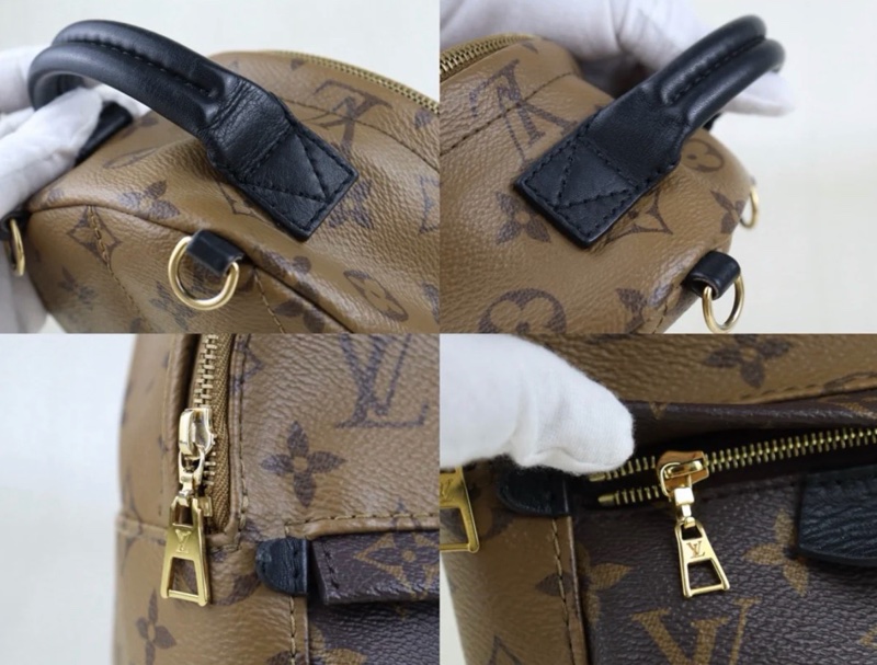 「JL精品代購」98新 LV 老花 拼接 小書包 ic芯片款-8