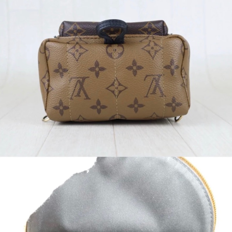 「JL精品代購」98新 LV 老花 拼接 小書包 ic芯片款-10