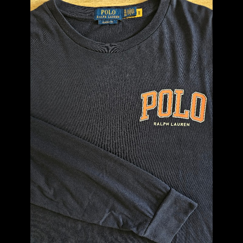 Polo Ralph Lauren 男士經典長袖圓領T恤 深藍色 XL-1