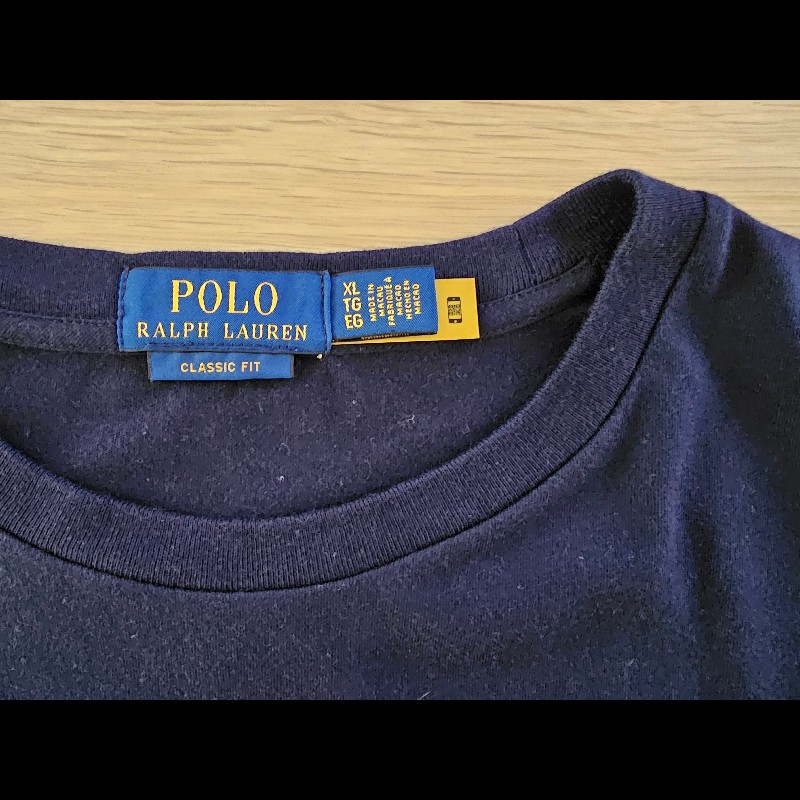 Polo Ralph Lauren 男士經典長袖圓領T恤 深藍色 XL-8