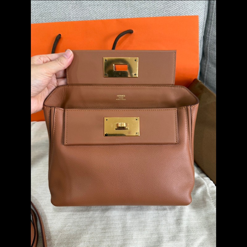 Hermès 2424 mini 金棕金釦-3