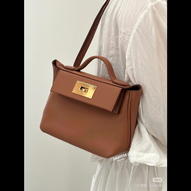 Hermès 2424 mini 金棕金釦-5