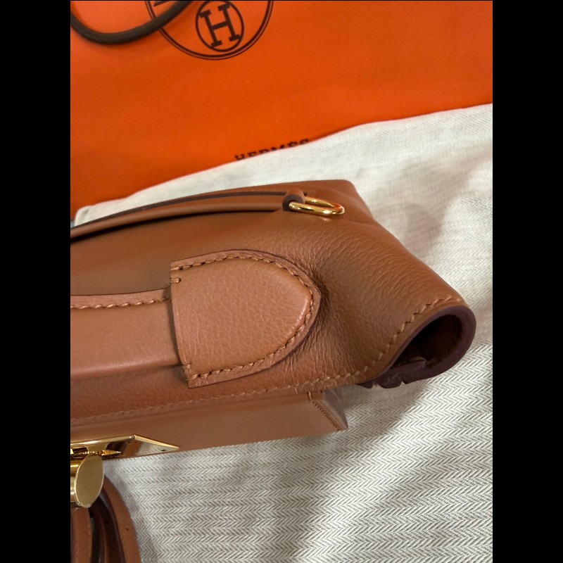 Hermès 2424 mini 金棕金釦-11