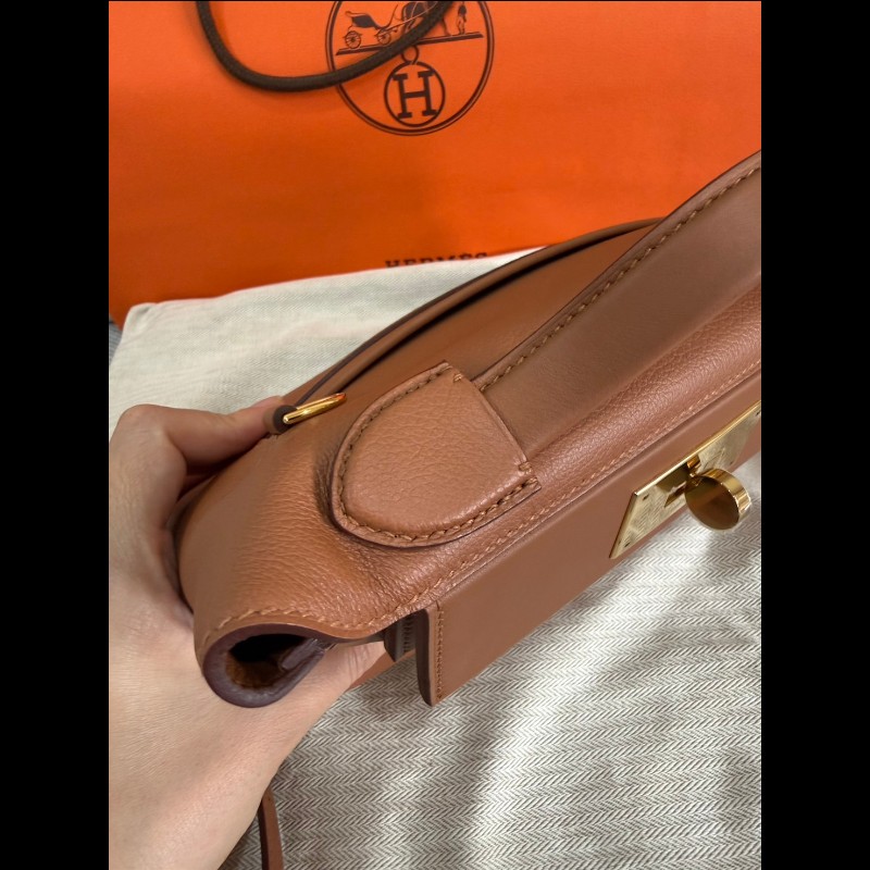 Hermès 2424 mini 金棕金釦-12
