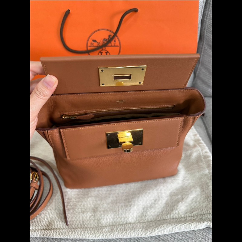 Hermès 2424 mini 金棕金釦-18