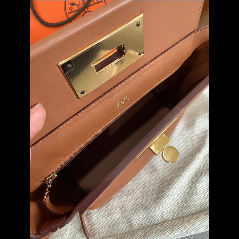 Hermès 2424 mini 金棕金釦-19