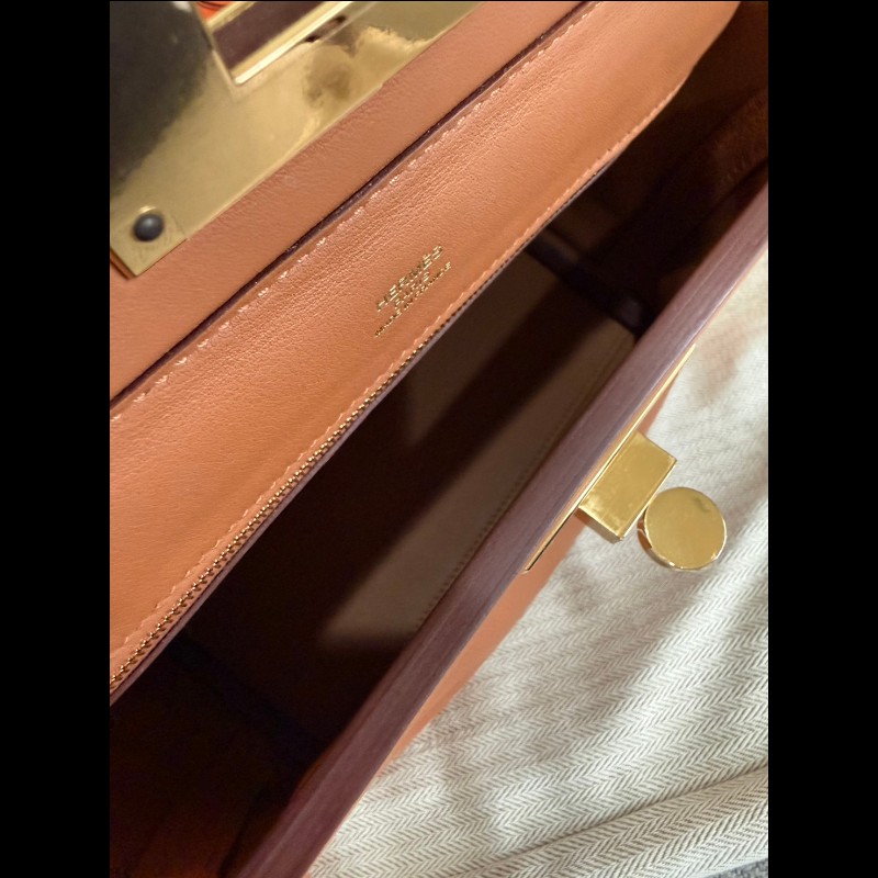 Hermès 2424 mini 金棕金釦-20