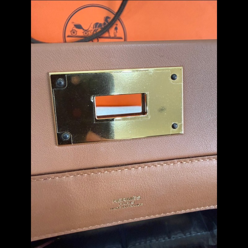 Hermès 2424 mini 金棕金釦-21