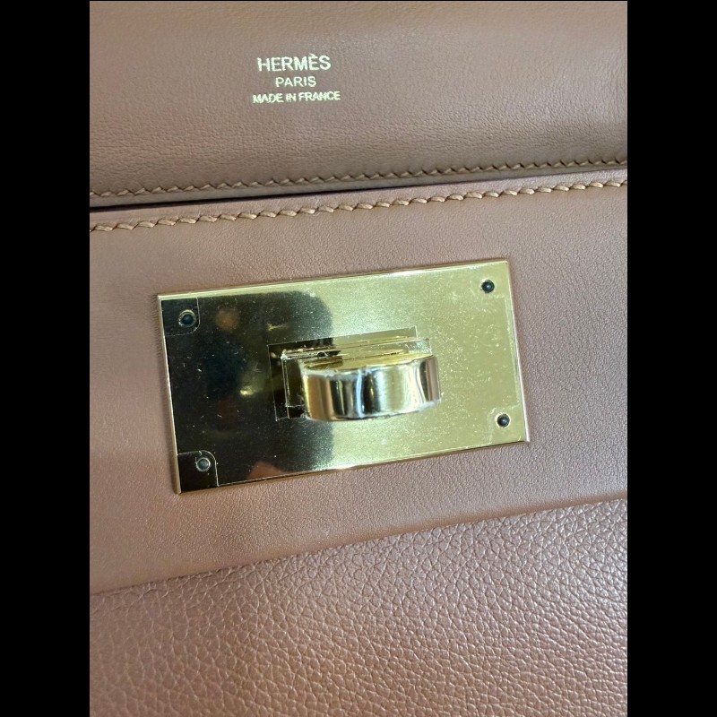 Hermès 2424 mini 金棕金釦-23