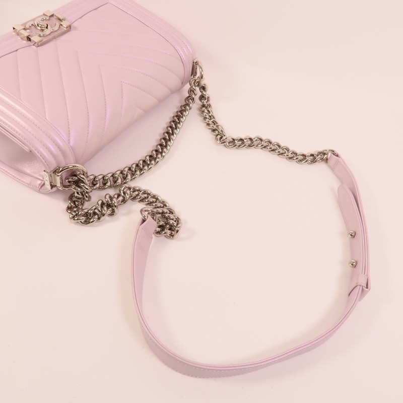 CHANEL 羊皮皮革Boy 25肩背袋-4