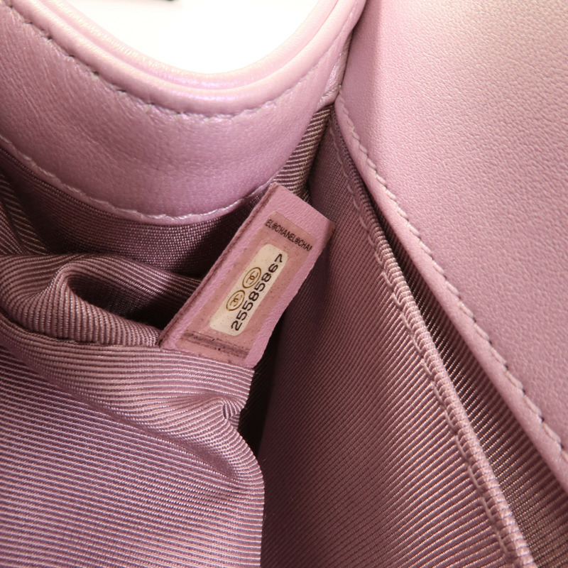 CHANEL 羊皮皮革Boy 25肩背袋-9