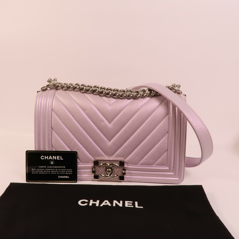 CHANEL 羊皮皮革Boy 25肩背袋-10