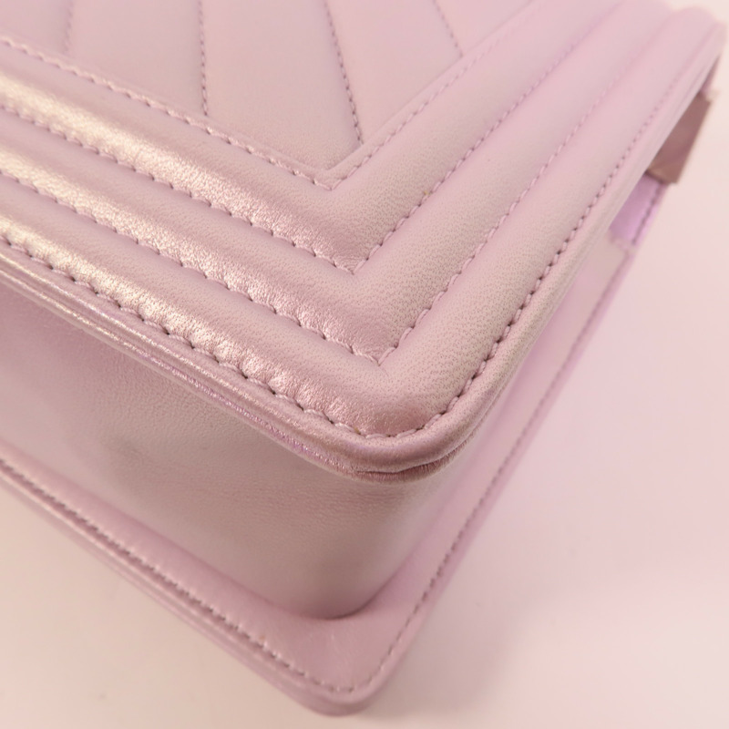 CHANEL 羊皮皮革Boy 25肩背袋-13