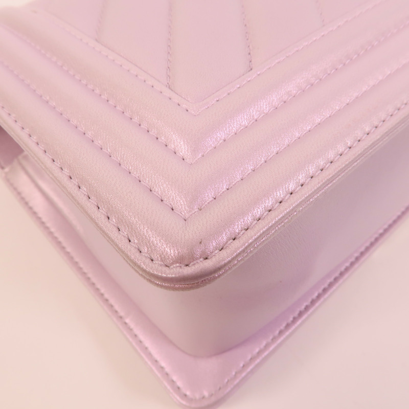 CHANEL 羊皮皮革Boy 25肩背袋-14