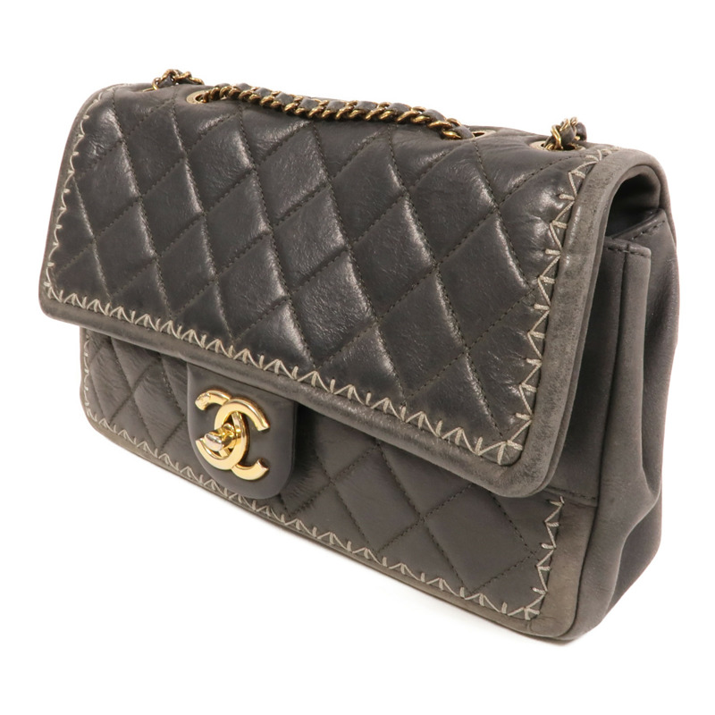 CHANEL 牛皮皮革Chain Shoulder肩背袋-2