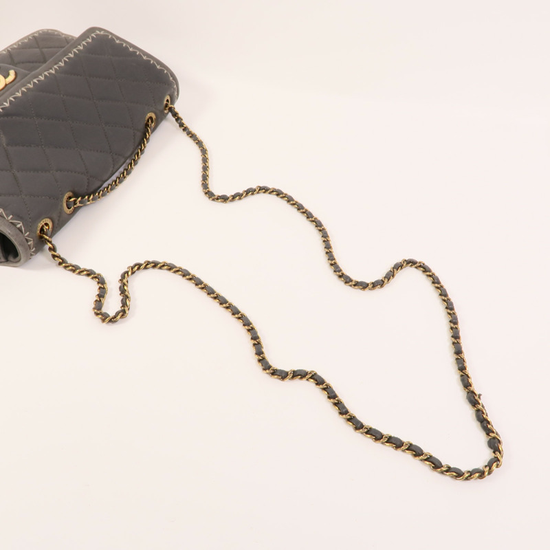 CHANEL 牛皮皮革Chain Shoulder肩背袋-5