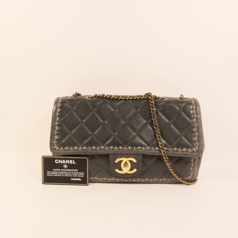 CHANEL 牛皮皮革Chain Shoulder肩背袋-11