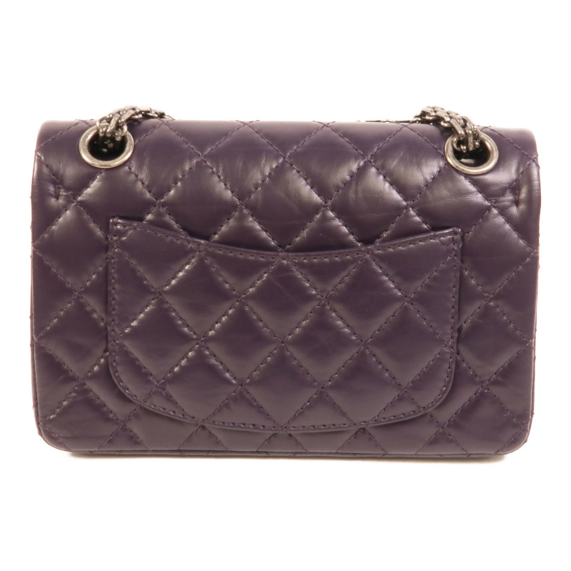 CHANEL 牛皮皮革2.55 Mini鏈帶肩背袋-1