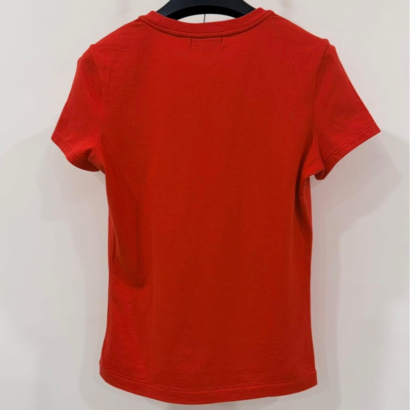 BURBERRY 藍標 口袋格紋滾邊上衣 紅-3