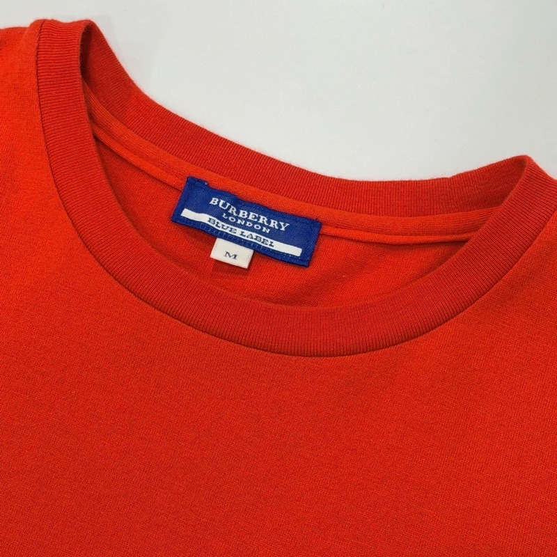 BURBERRY 藍標 口袋格紋滾邊上衣 紅-7