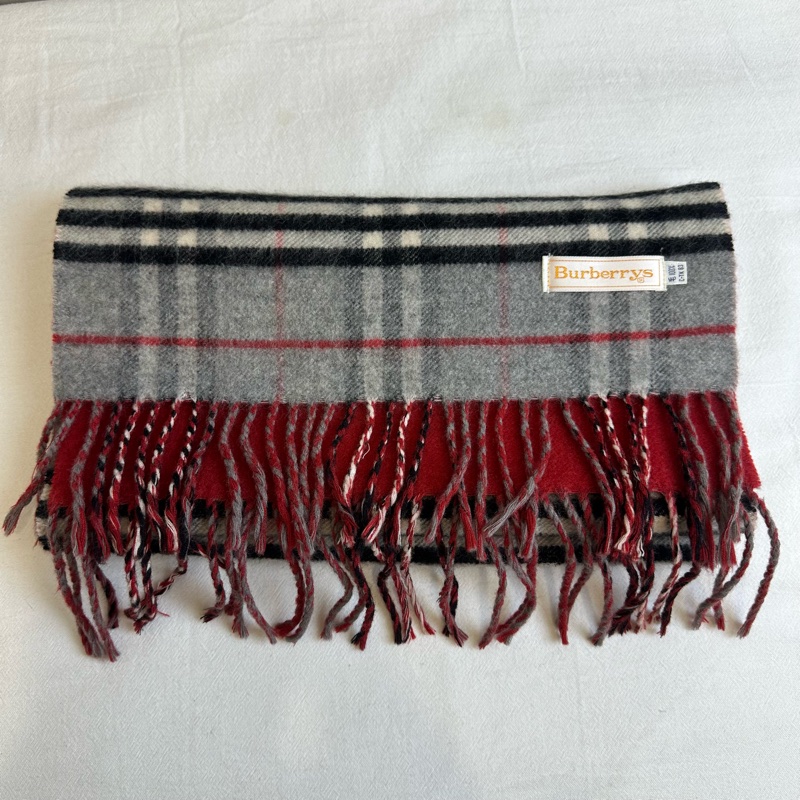 【赫蒂國際精品】Burberry 巴寶莉 羊毛格紋圍巾 vintage-1