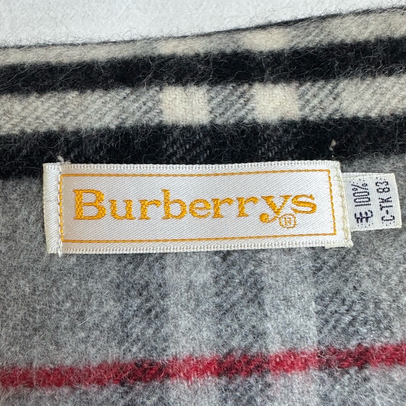 【赫蒂國際精品】Burberry 巴寶莉 羊毛格紋圍巾 vintage-4