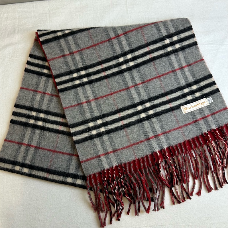 【赫蒂國際精品】Burberry 巴寶莉 羊毛格紋圍巾 vintage-12