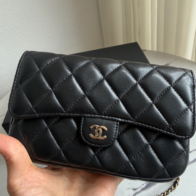 Chanel 雙層斜背包🖤-10