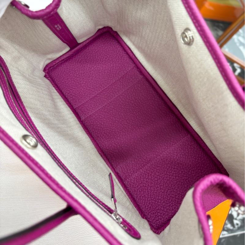 【近新閒置品】愛馬仕 Hermes L3玫瑰紫Garden party花園30 A刻 country皮-5