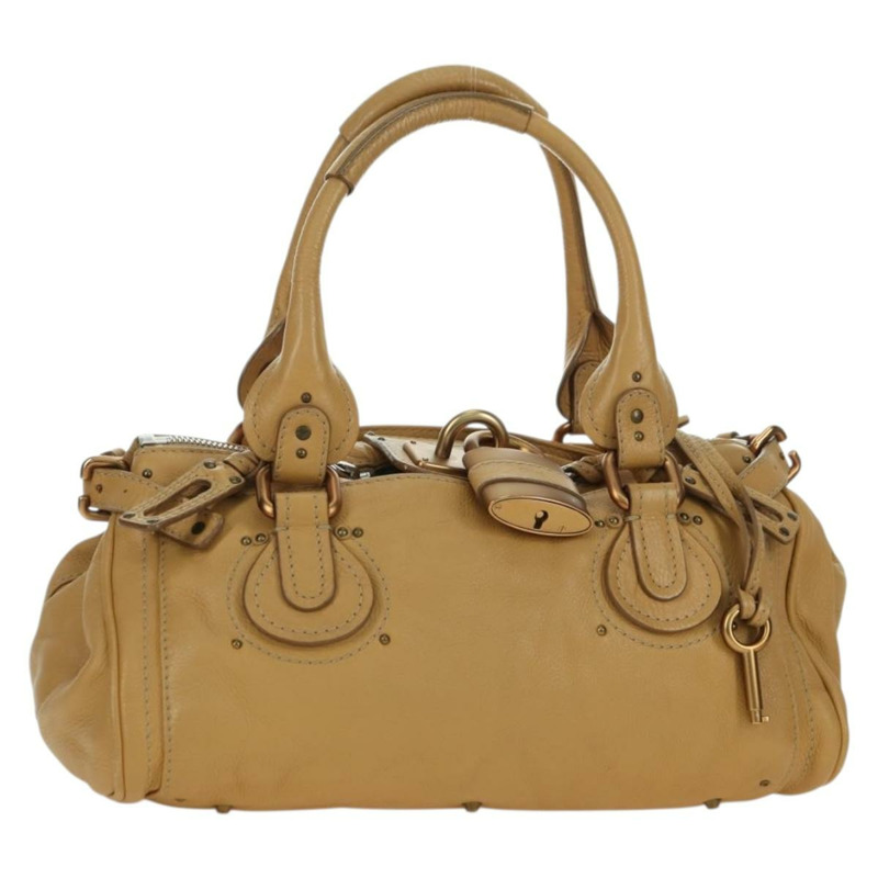 【日本直送】Chloe Paddington 手提包 皮革 米色 金色銀色 正品 am11368SAV-0