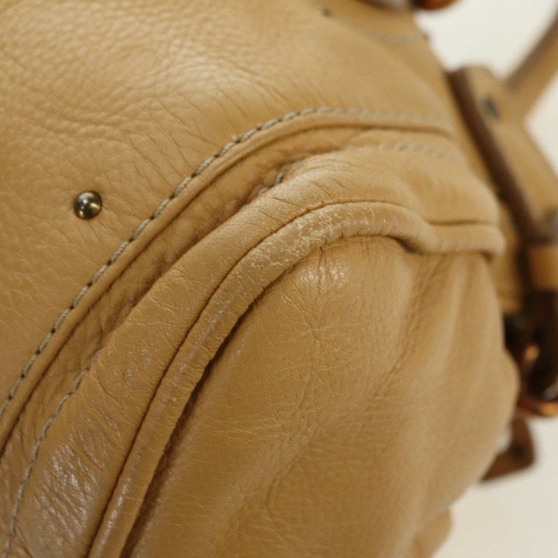 【日本直送】Chloe Paddington 手提包 皮革 米色 金色銀色 正品 am11368SAV-8