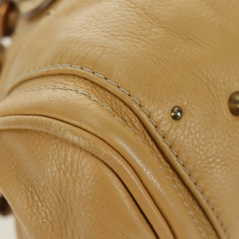 【日本直送】Chloe Paddington 手提包 皮革 米色 金色銀色 正品 am11368SAV-13