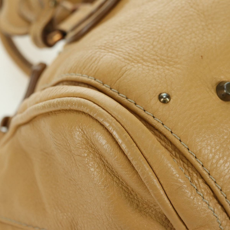 【日本直送】Chloe Paddington 手提包 皮革 米色 金色銀色 正品 am11368SAV-15