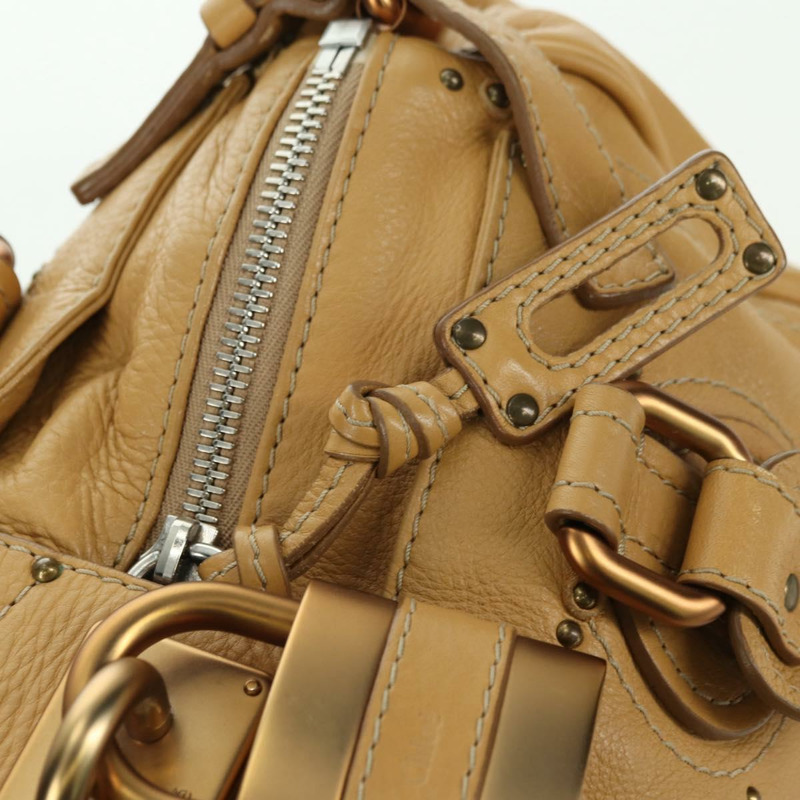 【日本直送】Chloe Paddington 手提包 皮革 米色 金色銀色 正品 am11368SAV-18