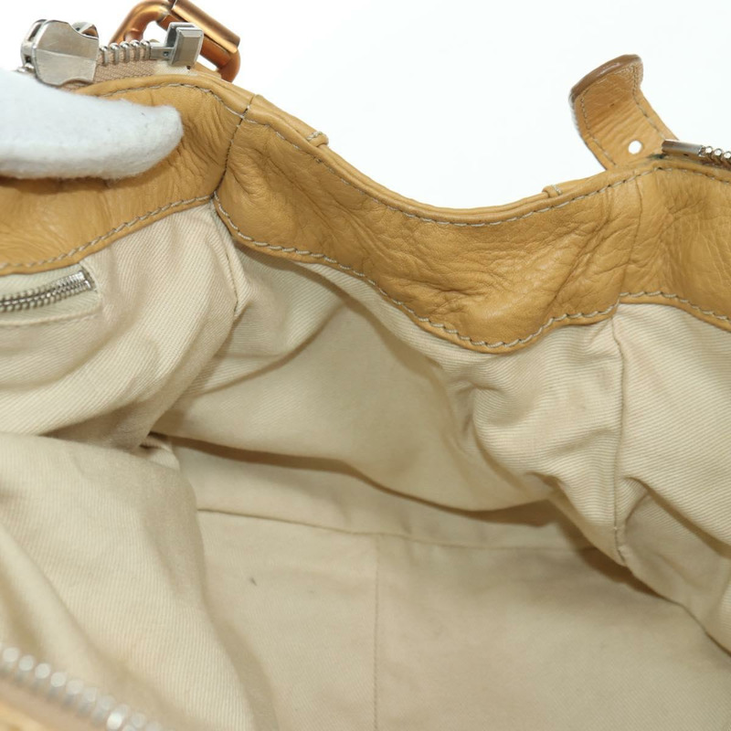 【日本直送】Chloe Paddington 手提包 皮革 米色 金色銀色 正品 am11368SAV-21