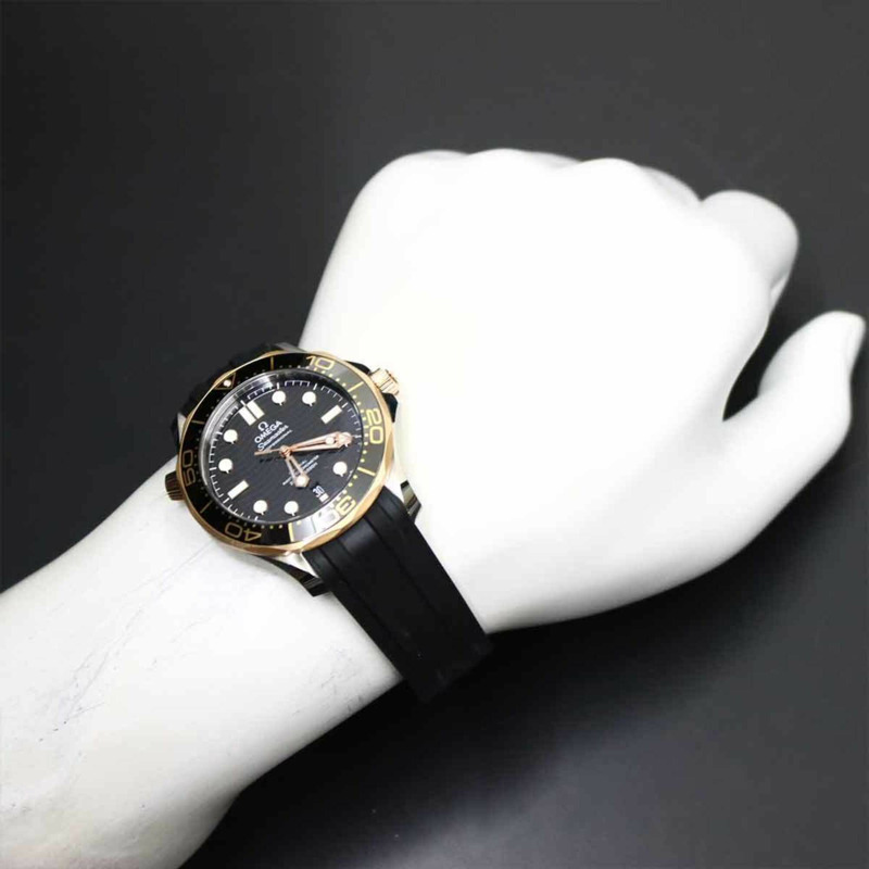 歐米茄海馬系列300公尺潛水錶同軸至臻天文台雙色款 210 22 42 20 01 002 男士腕錶 日期顯示 18K玫瑰金 自動上鍊-3