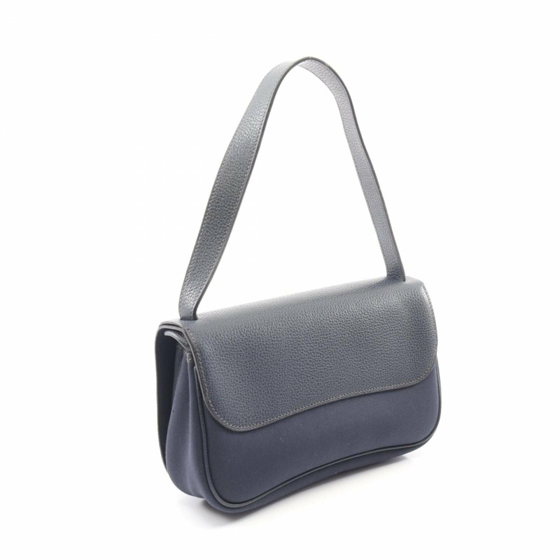 愛馬仕 Sac Colorado PM 肩背包手提包 皮革帆布 Toile Officier Liège 女款 海軍藍 044790CK-1