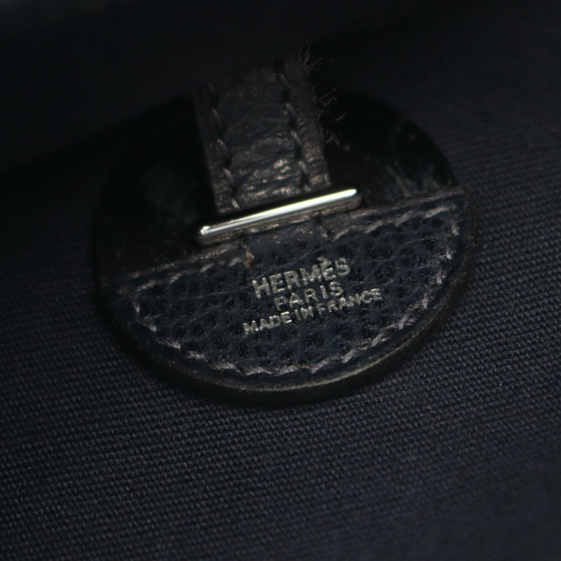 愛馬仕 Sac Colorado PM 肩背包手提包 皮革帆布 Toile Officier Liège 女款 海軍藍 044790CK-3