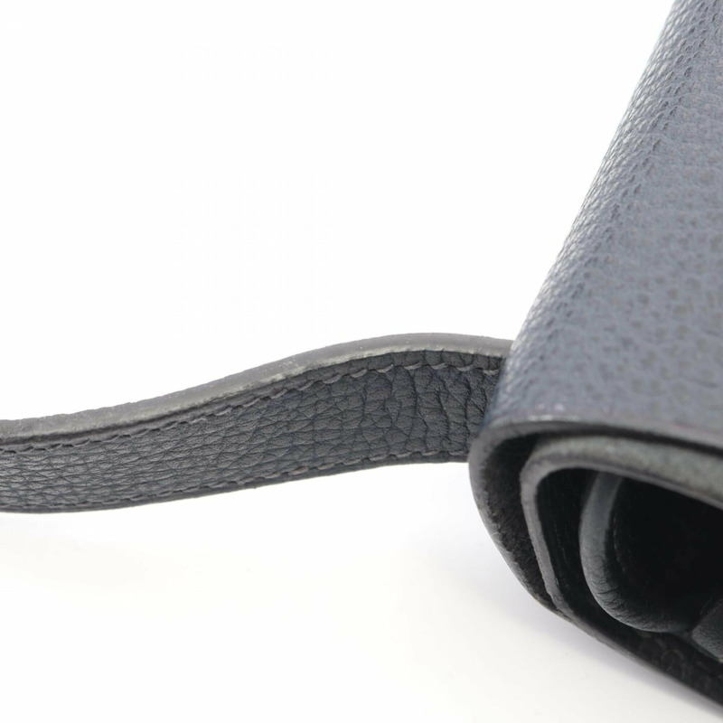 愛馬仕 Sac Colorado PM 肩背包手提包 皮革帆布 Toile Officier Liège 女款 海軍藍 044790CK-7