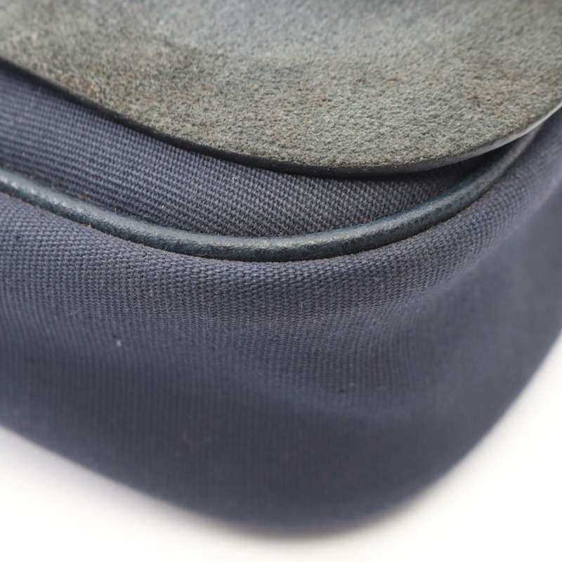 愛馬仕 Sac Colorado PM 肩背包手提包 皮革帆布 Toile Officier Liège 女款 海軍藍 044790CK-8