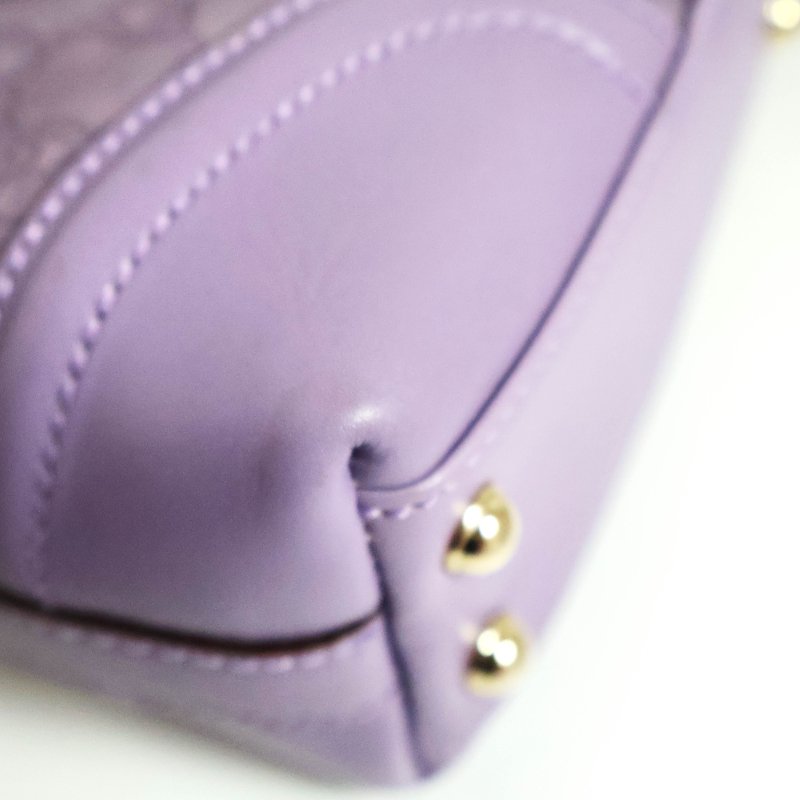 金鐸精品~2518 GUCCI古馳145999 Treasure系列Guccissima紫色小牛皮GG壓紋鎖釦肩背包-9